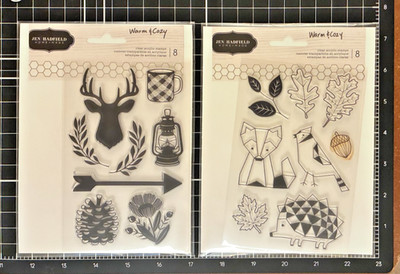 Jen Hadfield by American Crafts WARM & COZY Clear Stamp Set Winter Autumn CHOOSE