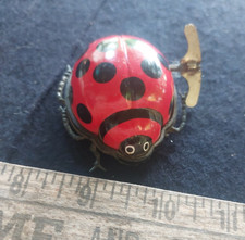 Vintage Ladybug Wind Up Toy WORKS