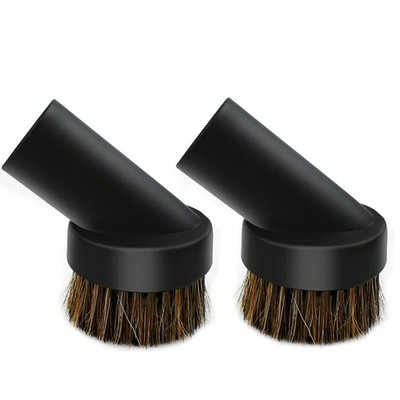 2 Pack 1.25'' Round Dust Brush Horse Hair for Vacuum Cleaner Attachments