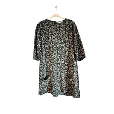 Equipment Femme 100% Silk Leopard Print Midi Dress Comfortable Lagenlook