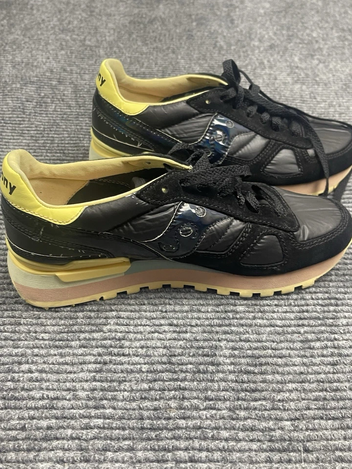 Zapatillas Saucony Shadow Para Mujer Talla 8 Originales Retro Negras/Amarillas S60591-1 Foto 3 de 4