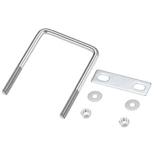 2 Sets U Bolts M8x70x120mm Square U Bolt Carbon Steel with Accessories