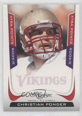 2011 Panini Prestige Xtra Points Red 18/100 Christian Ponder #219 Rookie RC s1i