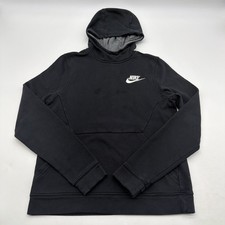 Nike Hoodie Sweater Womens M Black Pockets Logo . 43738