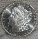 1880-s Morgan Silver Dollar Brilliant Uncirculated Cameo With  Mirrors