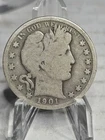 1901 Barber Half Dollar, Good Details