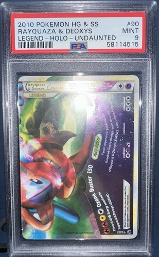 2010 POKEMON HGSS RAYQUAZA & DEOXYS LEGEND-HOLO 90 PSA 9 Bottom Half