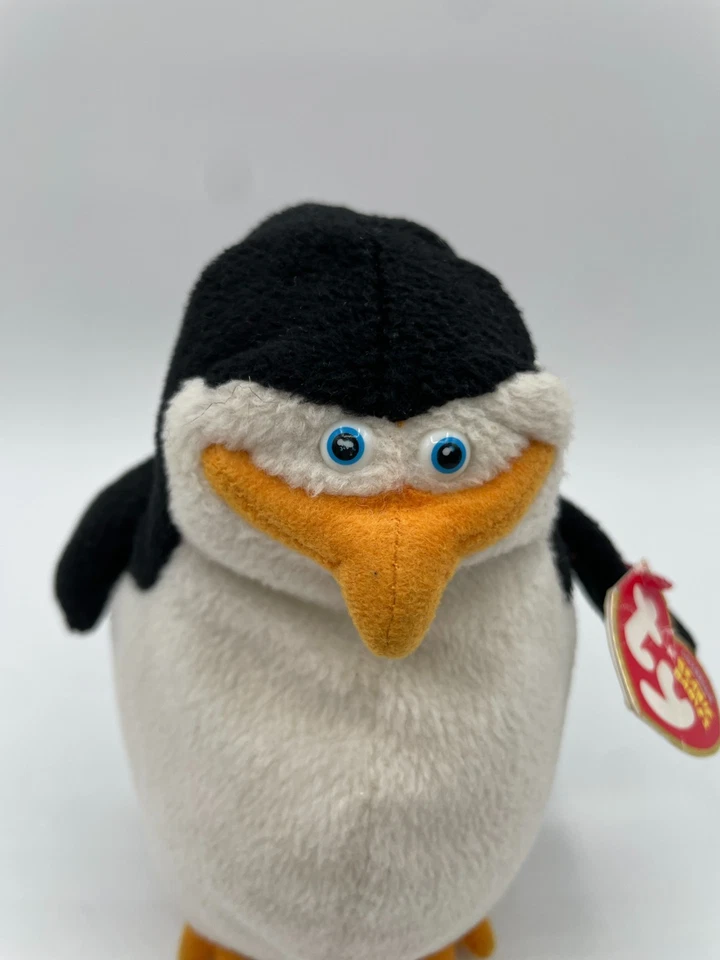 New Damaged Tag- Ty Beanie Babies Baby SKIPPER The Madagascar Penguin 6" 2008 - Image 3 of 4