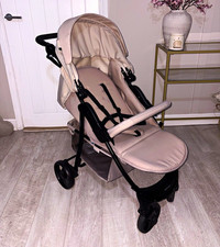 MyBabiie MB30 Plus Pushchair & Rain-cover - Oatmeal - Very Good Condition