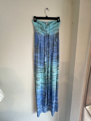 tie dye strapless maxi dress Zara Tie Dye Multicoloured Tulle Strapless Bodycon Midi Maxi Dress Bloggers Fave