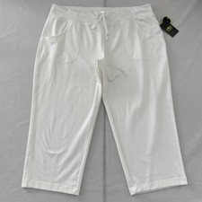 NWD Athletic Works Capri Pants White Pull On ...