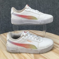 Puma Shoes Youth Carina 2.0 Holo Sneakers White Lace Up Casual Low Top Comfort