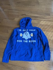 Halloween Ghost Costume Hoodie I'm Just Here for The Boos Sweatshirt Large