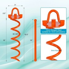 Dog Tie Out Stake Heavy Duty Dog Outside w/ Lead Cable  Screw in Spike Auger