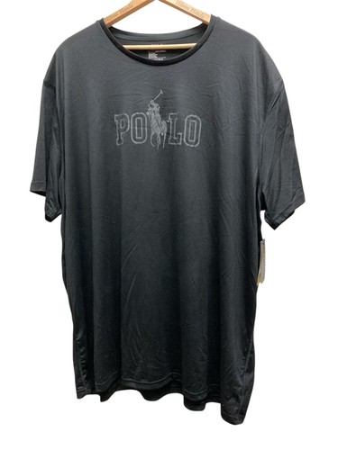 Ralph Lauren Men’s Pole Black Performance Shortsleeve Tee In Sz 3XB New