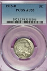 1915 D PCGS AU53 BUFFALO NICKEL #B52291