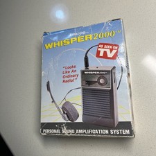 Vintage 1989 Whisper2000 Sound Modulator Hearing Amplification Model WS2000