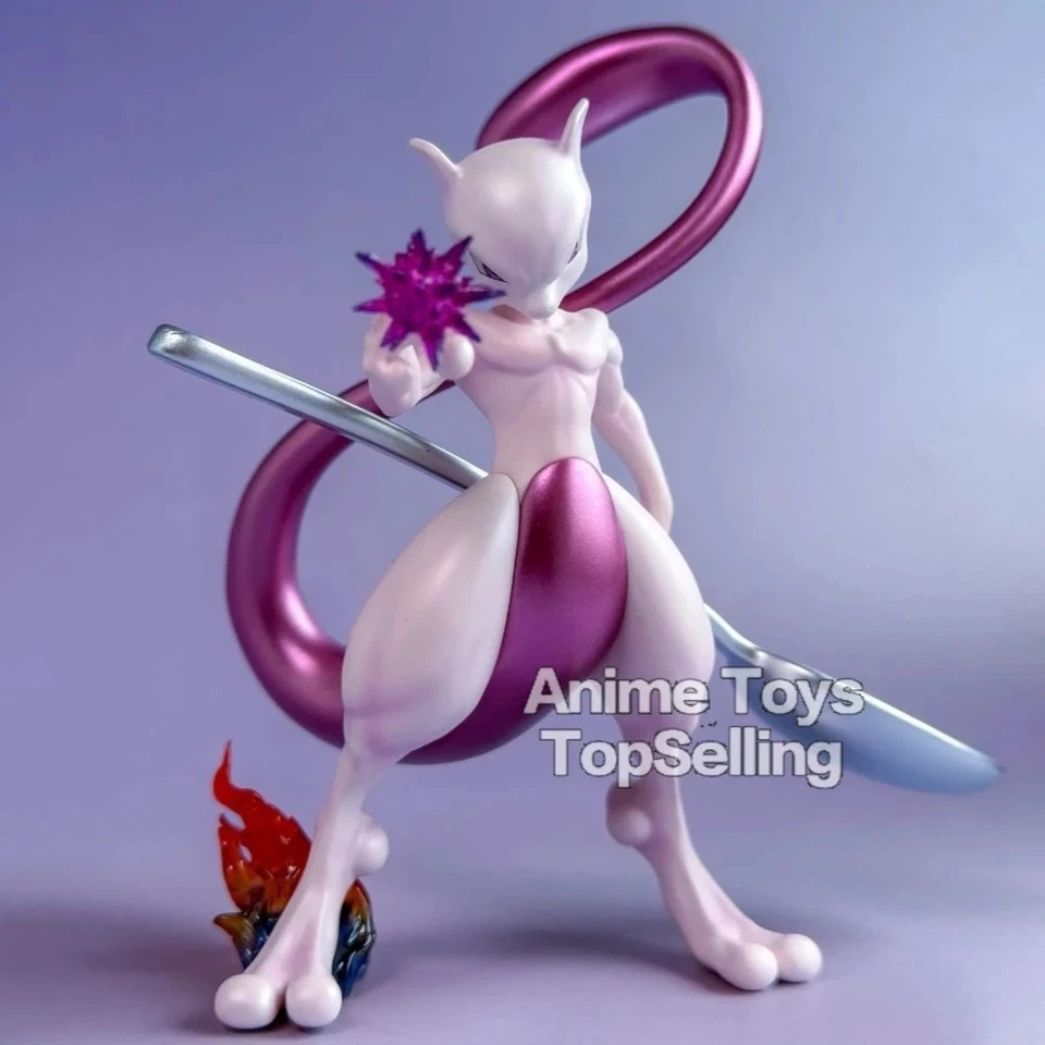 Figura de acción de PVC Pokémon Mewtwo de 12 cm modelo de anime juguete regalo para niños y coleccionistas Foto 3 de 4