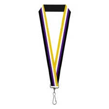 Buckle-Down Lanyard, Flag Non Binary Stripe, Elastic