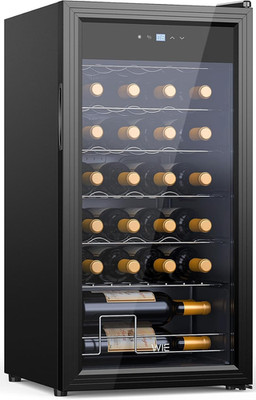 WIE Weinkühlschrank Compressor 82 Liter 28 Flaschen Getränkekühlschrank Kleiner 
