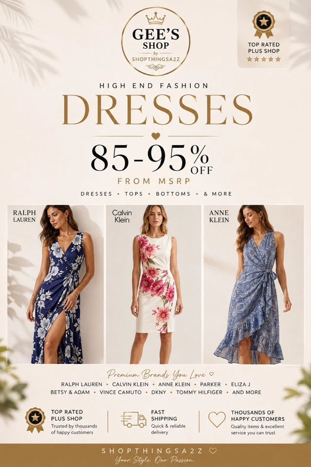HIGH END FASHION SHOW DRESSES AND MORE DON'T MISS OUT 85%-95% OFF