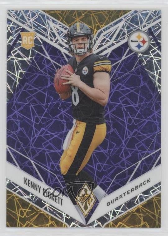 2022 Panini Phoenix Rookies Purple Lazer 38/99 Kenny Pickett #101 Rookie RC 14ld