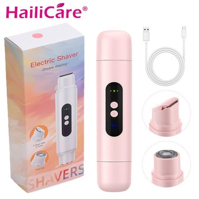 2 in 1 Dual Head Electric Lady Rechargeable Shaver Razor For Women Private Area