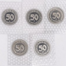 Deutschland BRD 50 Pfennig 1975-2001 Stempelglanz aus KMS verschiedene Jahrg&auml;nge
