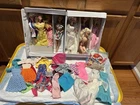 Vintage  Barbie Dolls  1980’s-1990’s Lot Of 8 With Clothes Accessories Case