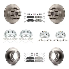 Front Rear Brake Rotors Pads Calipers Kit for Ford Excursion 2005 oeT5 Stock OE