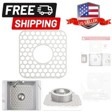 Silicone Sink Protectors for Kitchen Sink - 12" x 11" Kitchen Grid Accessory,...