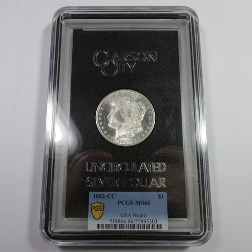 1882 CC CARSON CITY PCGS MS66 GSA Hoard Silver Morgan Dollar $1 US Coin #58404V