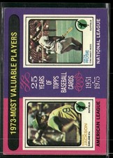 1975 Topps #211 1973 MVPs (Reggie Jackson / Pete Rose)