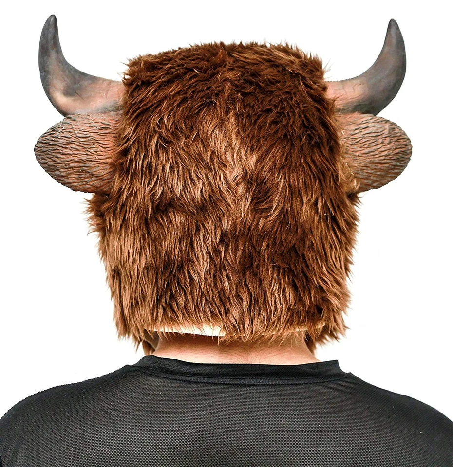 American Bison Mask Plush Animal Latex Full Head Realistic Masks Fancy Dress ... - Image 3 of 4