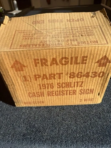 New Vtg Schlitz Beer Cash Register Lighted Motion Globe Sign 86430 Grand Baroque