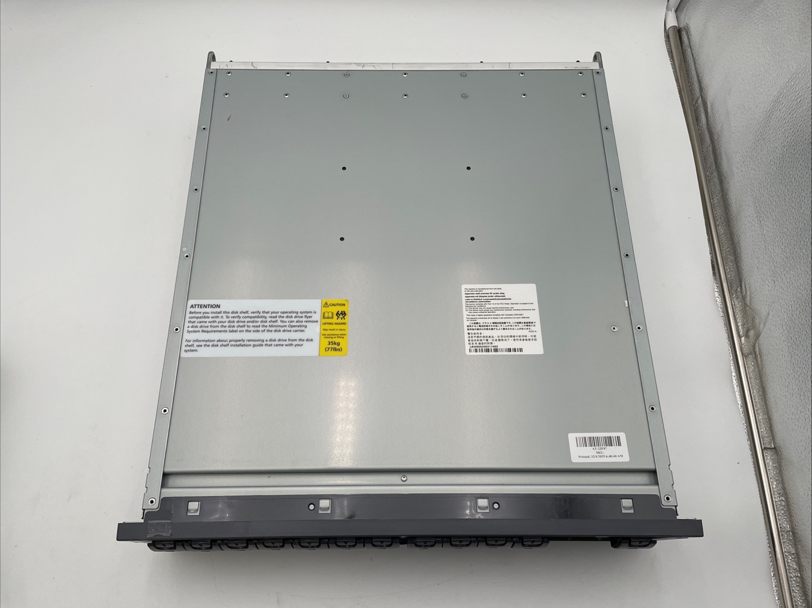 NetApp RS-1404 DS14MK4 FC Disk Shelf – 14-Bay, 2x ESH4, 2x PSU, No HDDs