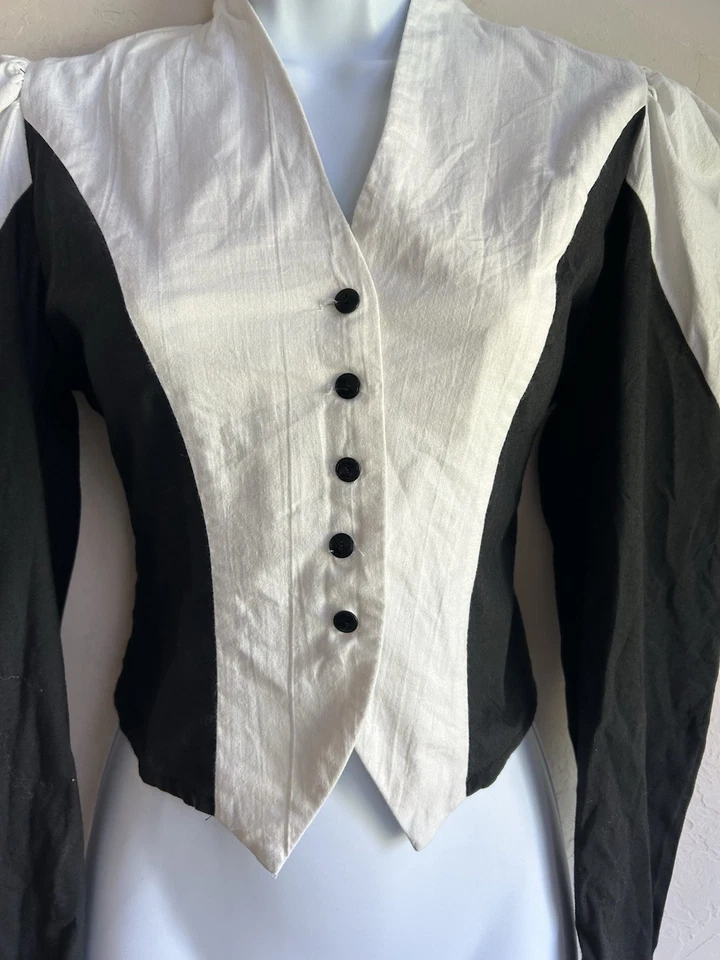 Vintage Miller Stockman Top XS Cowgirl Rockabilly Rodeo Victorian Goth Western - Image 3 of 4