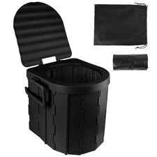 Travel Bucket Toilet Seat Portable Folding Toilet with Lid Emergency Toilet Car