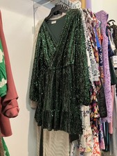 Elegant Emerald Green Sequin Dress