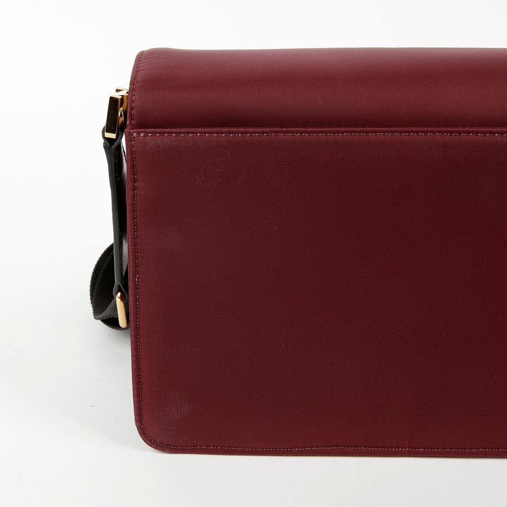 MARNI★TRUNK MEDIUM ショルダーバッグ★BURGUNDY★ Marni Medium Burgundy Soft Nylon Trunk Shoulder and