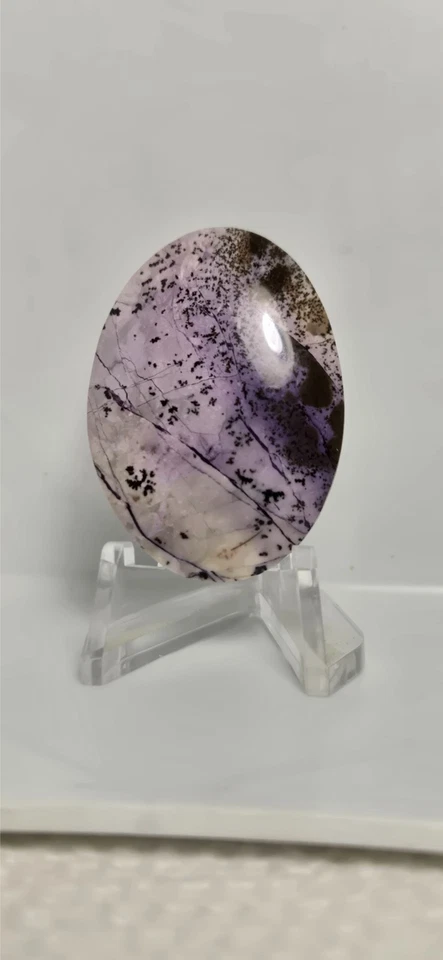 TLO - Cabujón de piedra Tiffany artesanal, Bertrandita, gema de piedra púrpura natural Foto 3 de 4