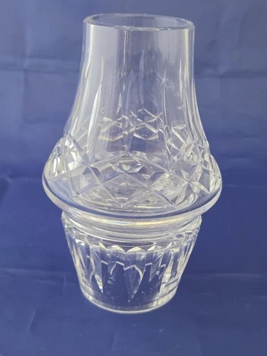 VINTAGE RETIRED WATERFORD CRYSTAL GLASS LISMORE HURRICANE VOTIVE CANDLE HOLDER