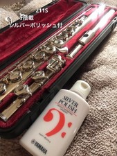 Yamaha YFL-211S Flute with Case Silver Polished E-Mechanism Excellent Condition