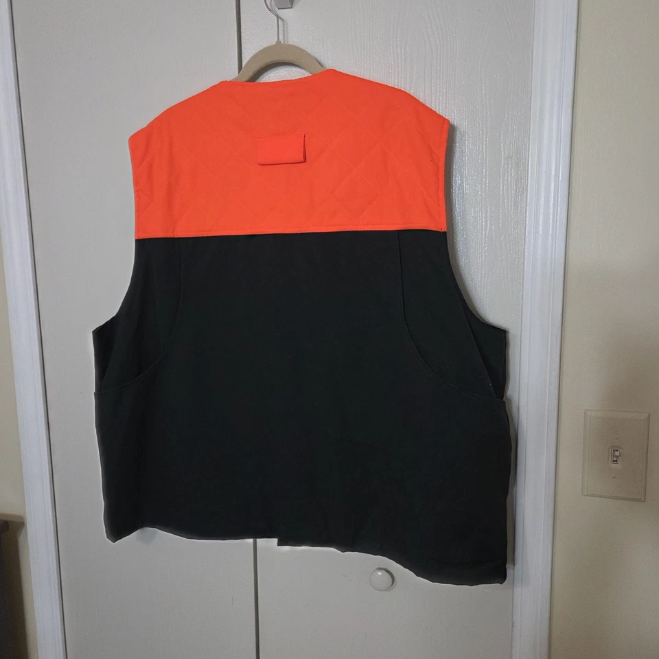mens vtg woolrich Bird hunting Vest green Hunter orange Cotton Sz 3x 6134 lodin - Image 4 of 4