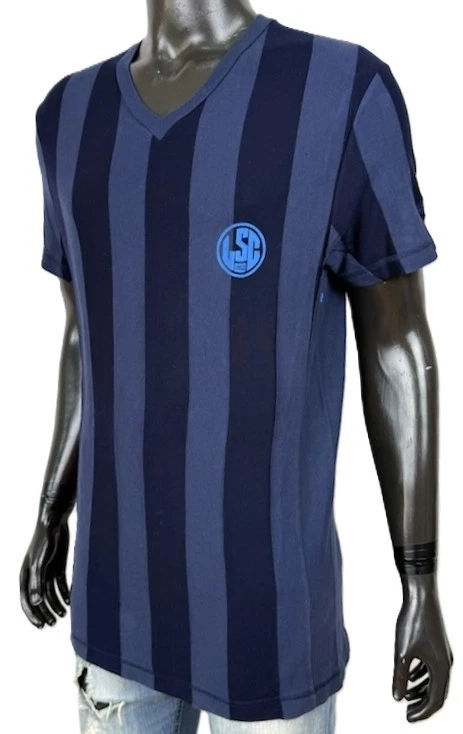 T-shirt homme Levis XL bleu lignes verticales logo onglet rouge décontracté... - Photo 3/4