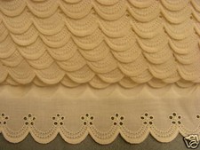 Broderie Anglaise Flat Lace  (8883) - Cream x 10 metes