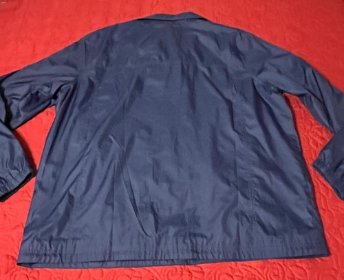 LL Bean Mens LARGE Jacket Navy Poly Mesh Liner Casco Bay Front Zip Windbreaker - Picture 2 of 10