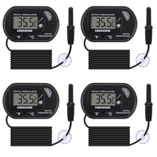 Aquarium Fish Tank Reptile Digital Thermometer 4Pack Terrarium Water Temperature