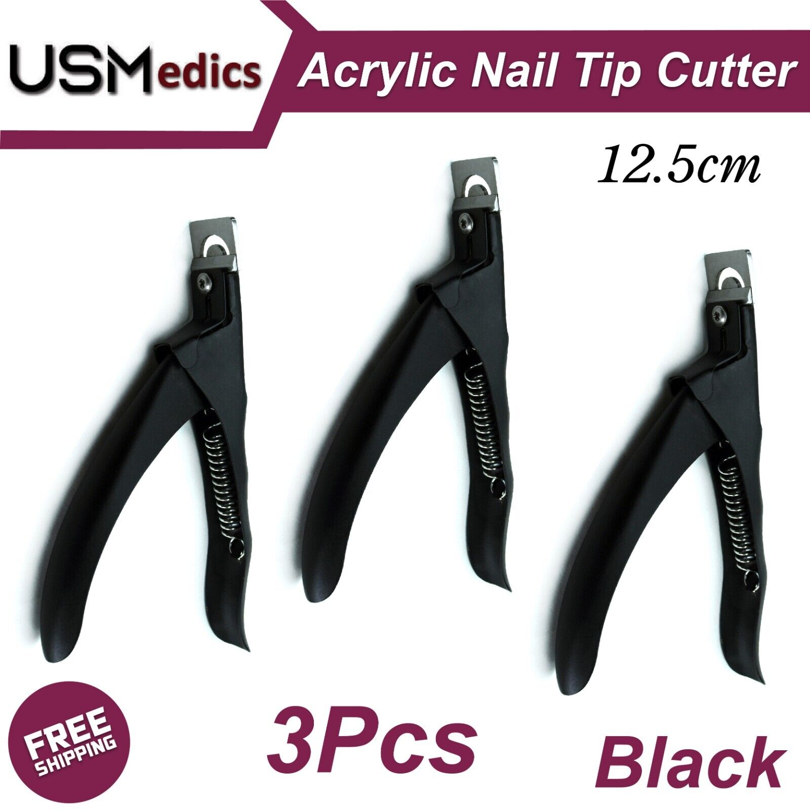 Manicure Tips Cutter Acrylic Nail Scissors False Nail Clipper U Edge Nail  Art US | eBay