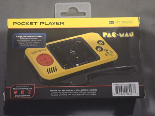 MyArcade Pac-Man Pocket Player Handheld Game Console 3 Games- New - Picture 2 of 2